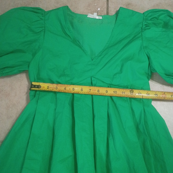 entro Emerald V-Neck Puff-Sleeve Mini Dress - Picture 10 of 11